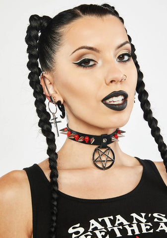 Cast Your Curse Studded Choker