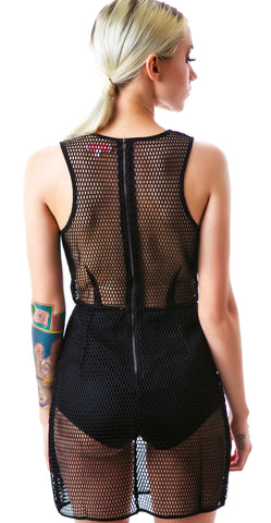 Censored Mesh Dress