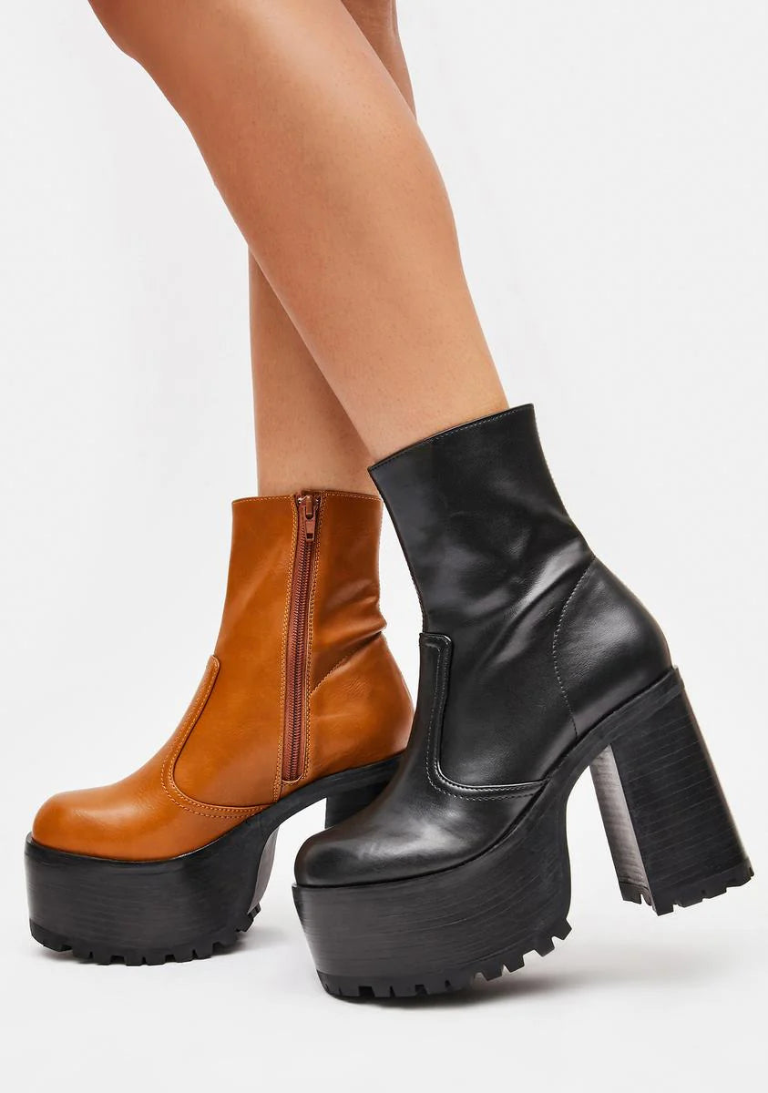 The Slow Rush Mismatched Ankle Boots
