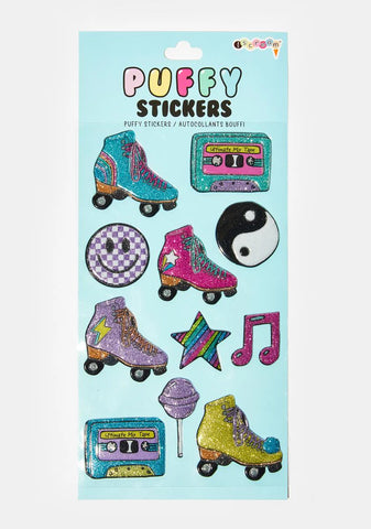 Let's Roll Puffy Stickers