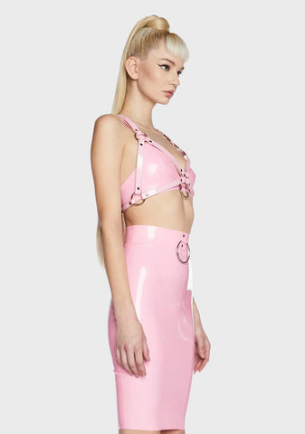 Light Pink O-Ring Bra Harness