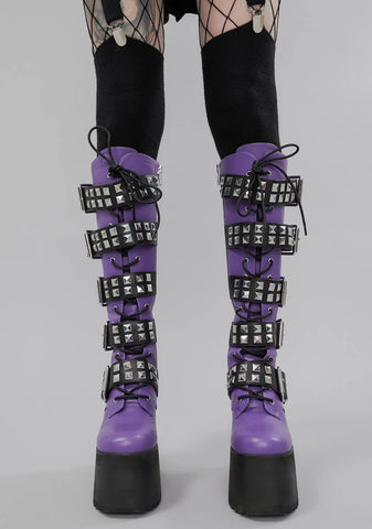 Violet Appetite For Destruction Platform Boots