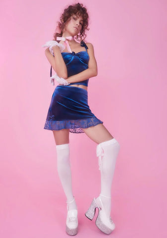 Kiss Me Awake Velvet Bustier