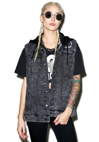 Engineered Sleeveless Trucker Vest
