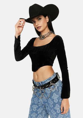 Bad For Life Long Sleeve Corset Top