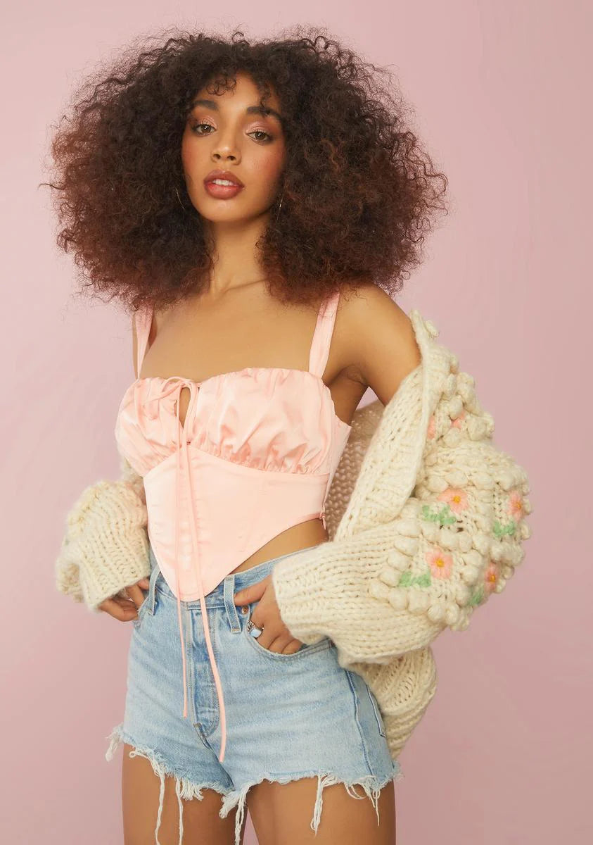 The Way U Kiss Satin Corset Top