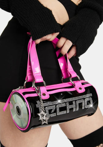 Techno Snob Patent Handbag