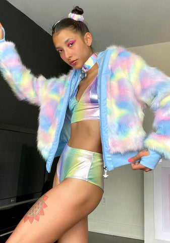 Welcome To Wonderland Faux Fur Jacket