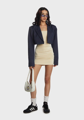 Taupe Snatched My Heart Mini Dress