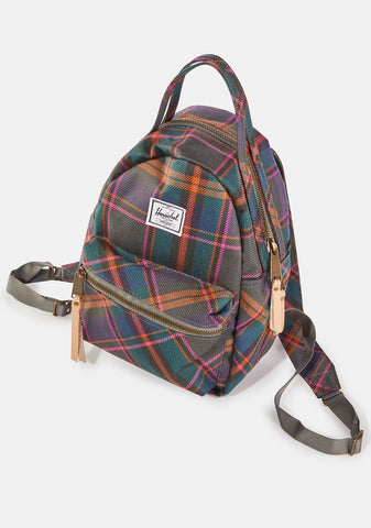 Pewter Plaid Nova Mini Backpack