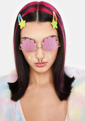 Pink Neptune Seashell Sunglasses
