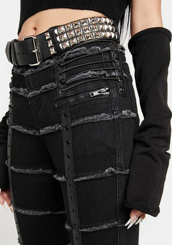 Atmosphere Grommet Distressed Skinny Jeans