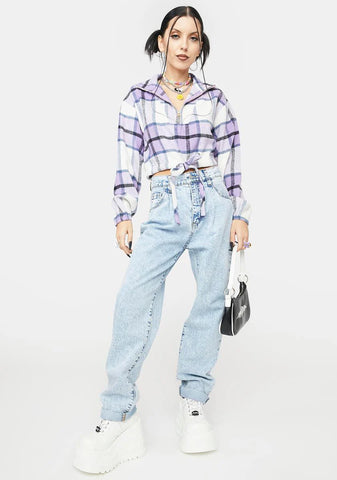 Wink And Smile Plaid Jacket