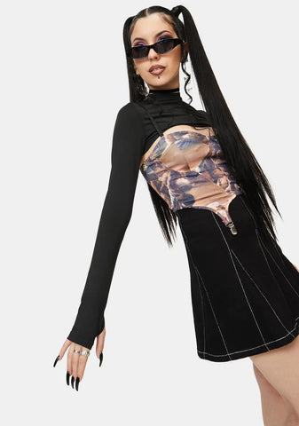 Mystic Corset Long Sleeve Top