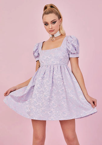 Lilac Elegant Obsession Babydoll Dress