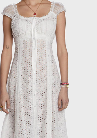 Junebug Feels Maxi Dress- White