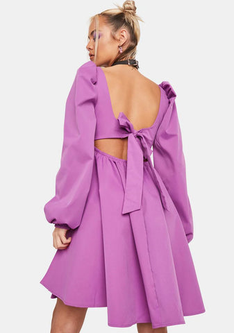 Plum Dancing In The Wind Mini Dress