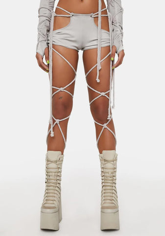 Compression Rope Lace-Up Shorts