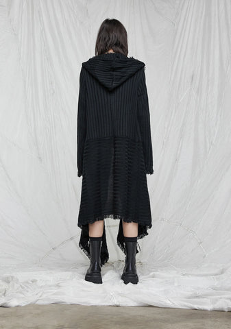 Synth Unisex Hooded Longline Cardigan