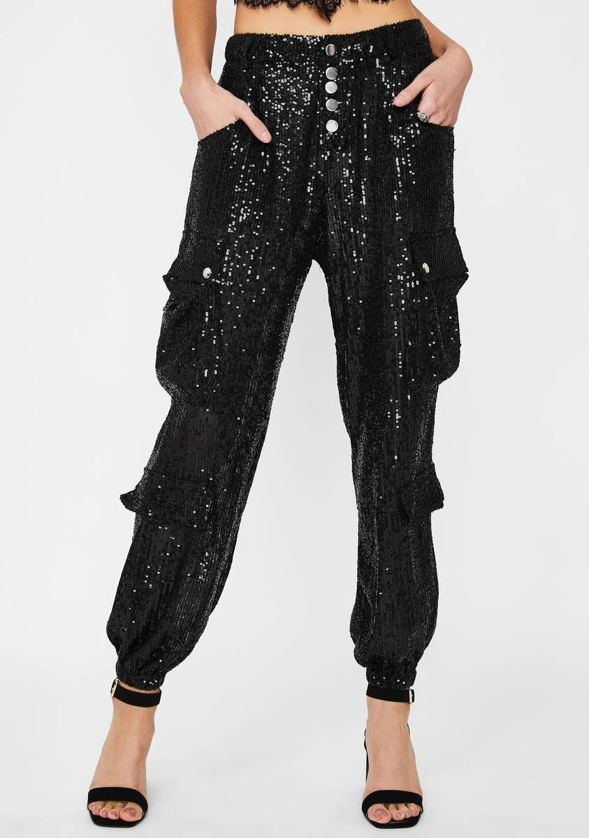 Cypress Sequin Cargo Pants