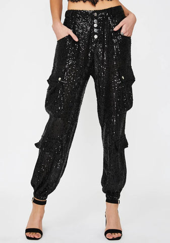 Cypress Sequin Cargo Pants