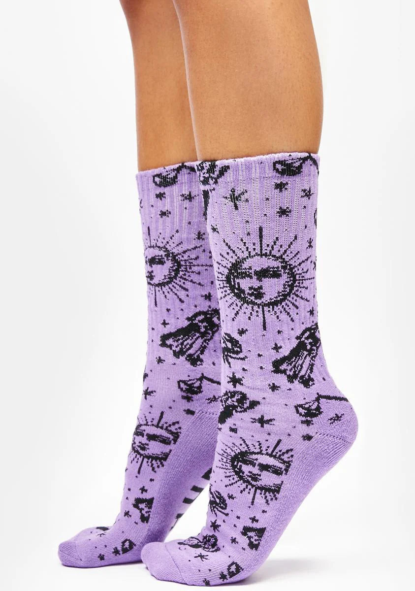Violet Zodiac Socks