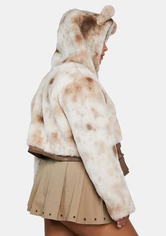 Plus Bear In Mind Faux Fur Jacket