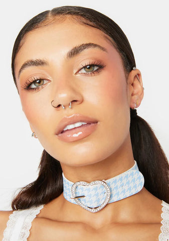 Bedazzled Heart Rhinestone Choker
