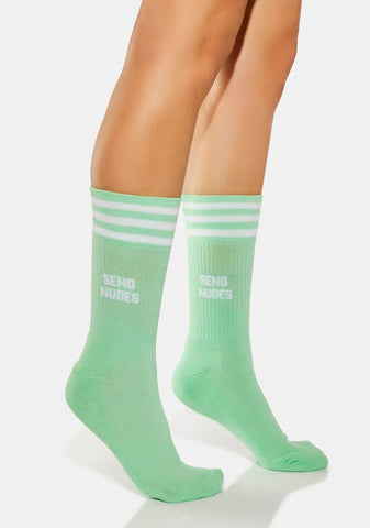 Send Nudes Crew Socks