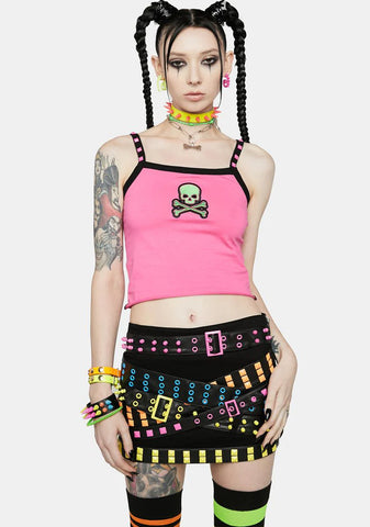 Damage Control Belted Skirt