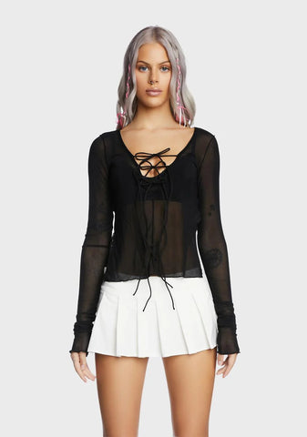 Off My Feet Sheer Blouse