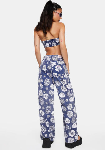 Sea Flower Long Island Boyfriend Jeans
