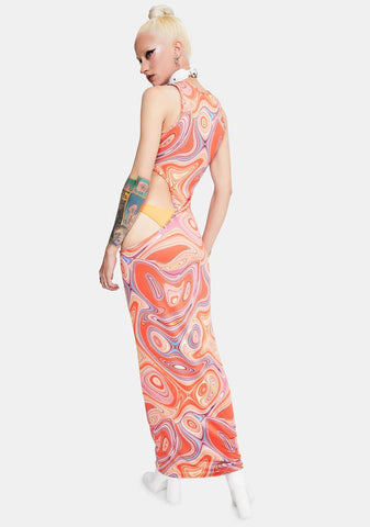 Sound The Sirens Mesh Maxi Dress