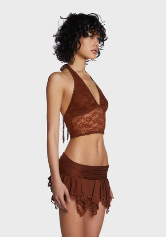 Tales Of Fantasy Halter Top - Brown