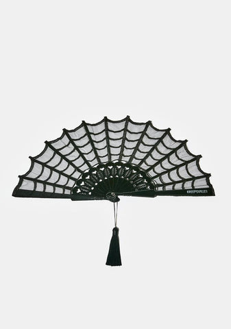 Spiderweb Lace Hand Fan