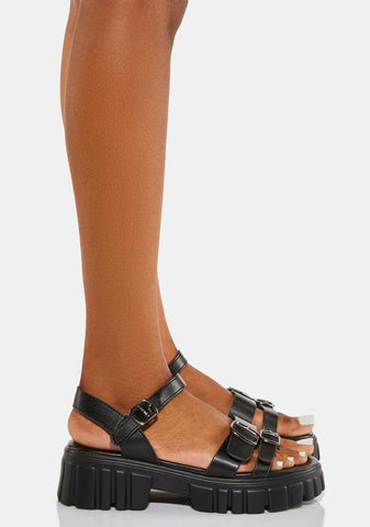 Late For The Course Gladiator Sandals
