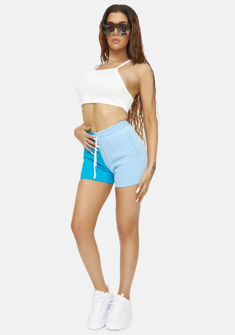 Blueberry Winning Point Sweat Shorts