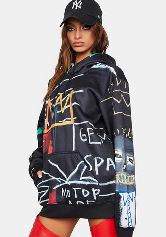 Basquiat Scuba Graphic Hoodie