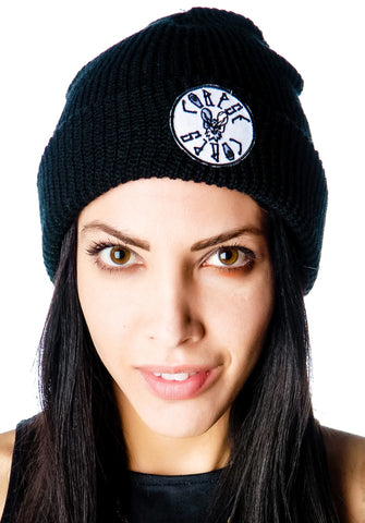 Bat Patch Beanie - Dark Blue