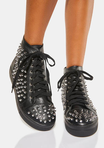 The Demon Inside Studded Sneakers