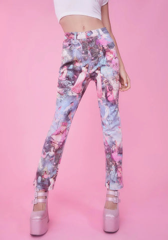 Once Upon A Dime Twill Mom Jeans