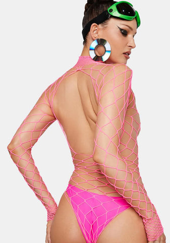 Diva Dancing All Night Fishnet Bodystocking