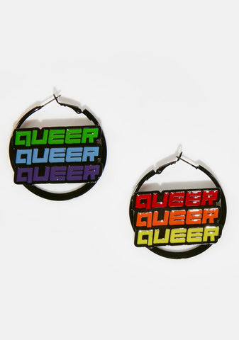 Queer Pride Hoop Earrings