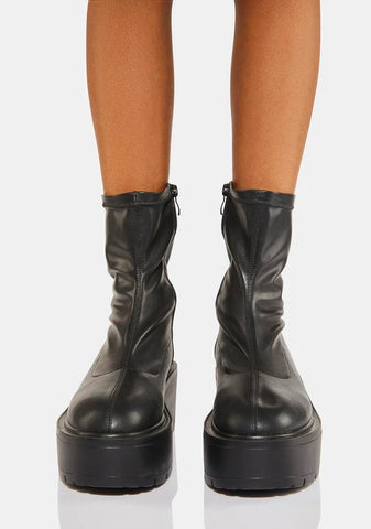 Caspiar Sock Wedge Boots
