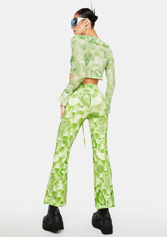 The Garden Print Cut Out Lounge Pants