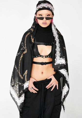 Lavish Chains Satin Scarf