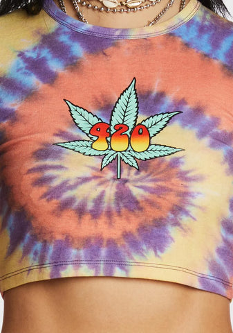 420 Tie Dye Weed Tee