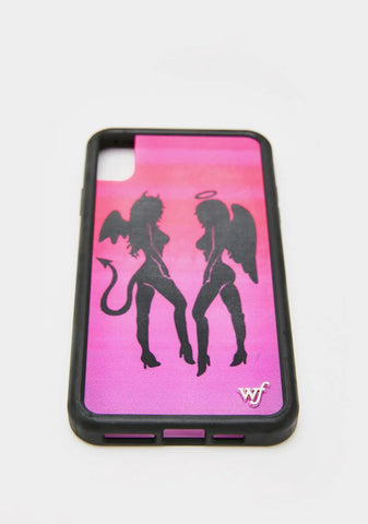Pink Devil Angel iPhone Case