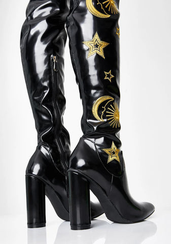 Onyx Astrid Thigh High Boots