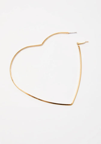 Big Hearted Hoop Earrings